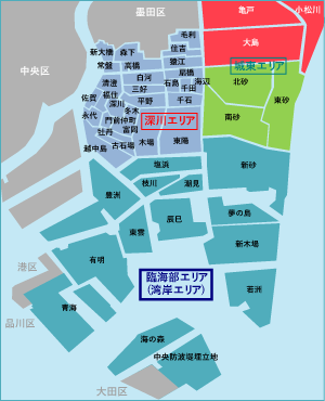 江東区の対応エリアマップ